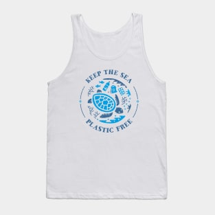 Keep the Sea Plastic Free Underwater Scene Tank Top